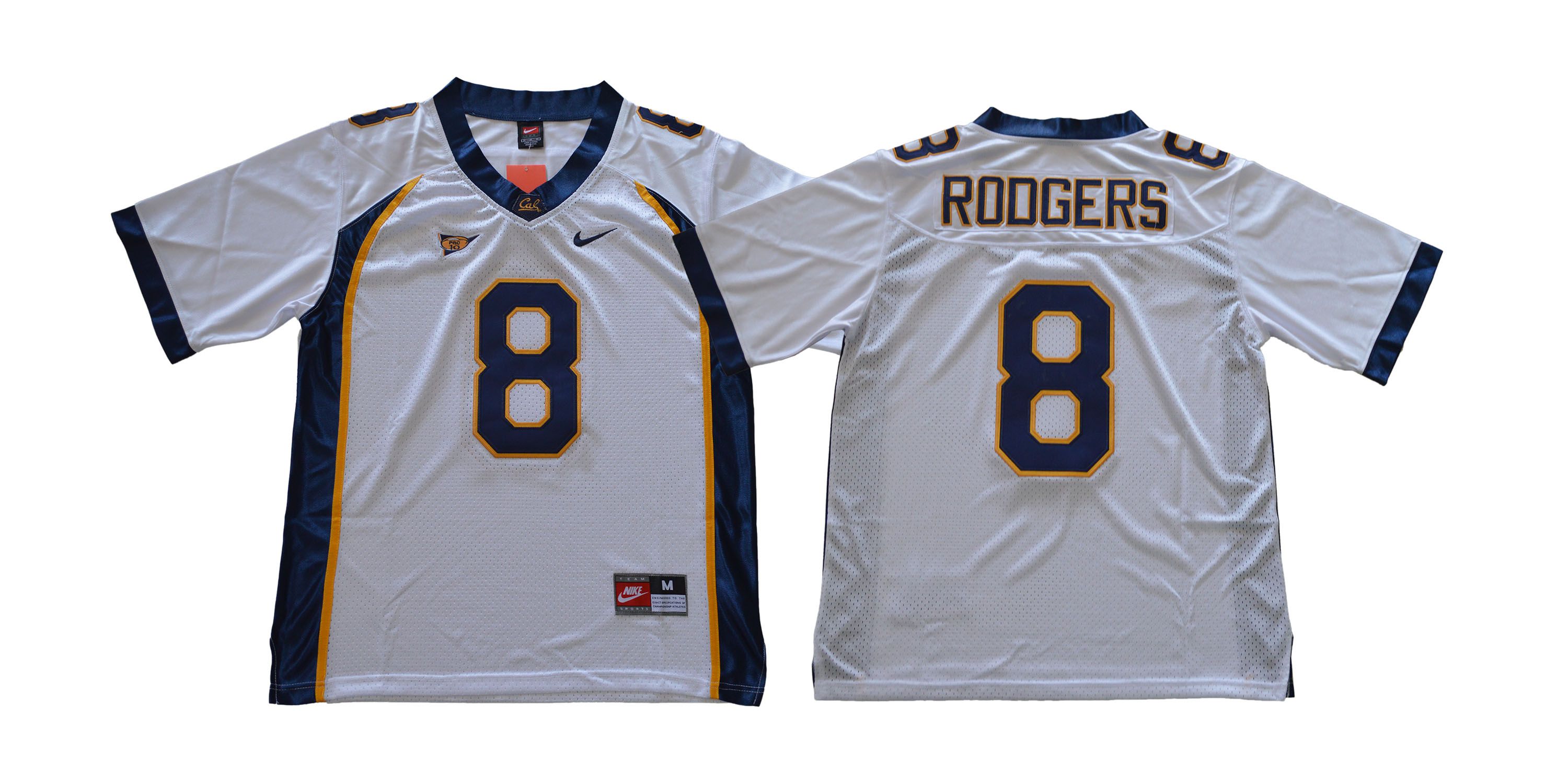 Men California Golden Bears #8 Rodgers White Nike NCAA Jerseys->ncaa teams->NCAA Jersey